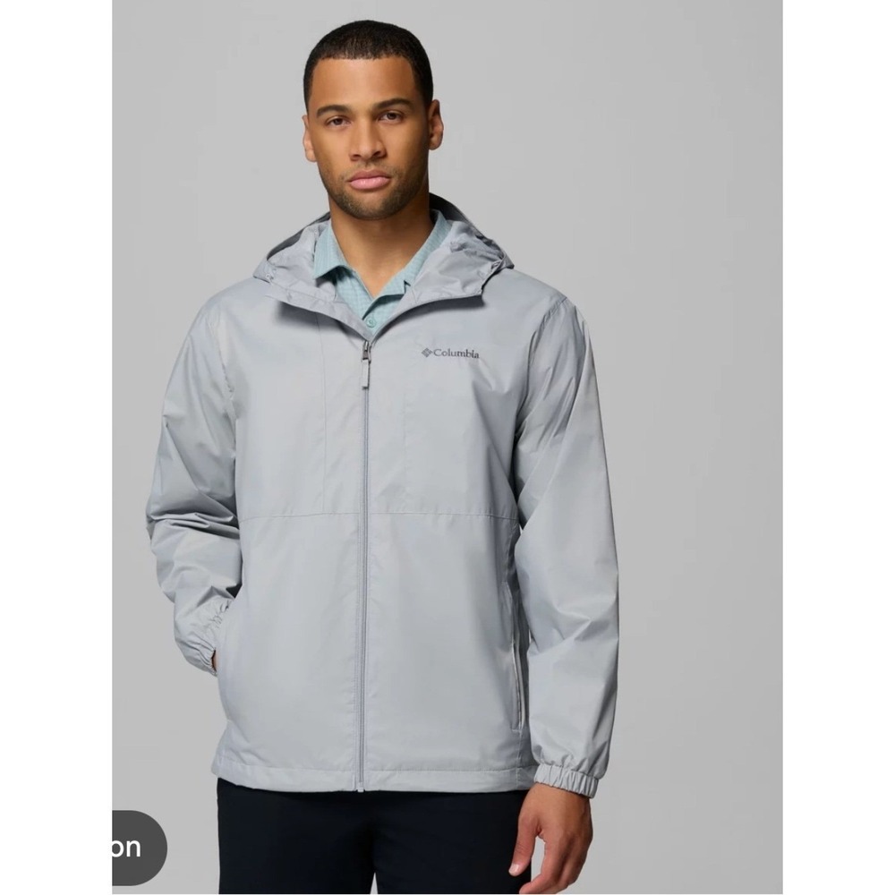 Columbia Men's Hooded Jacket - Light Gray Blue NWT Size L